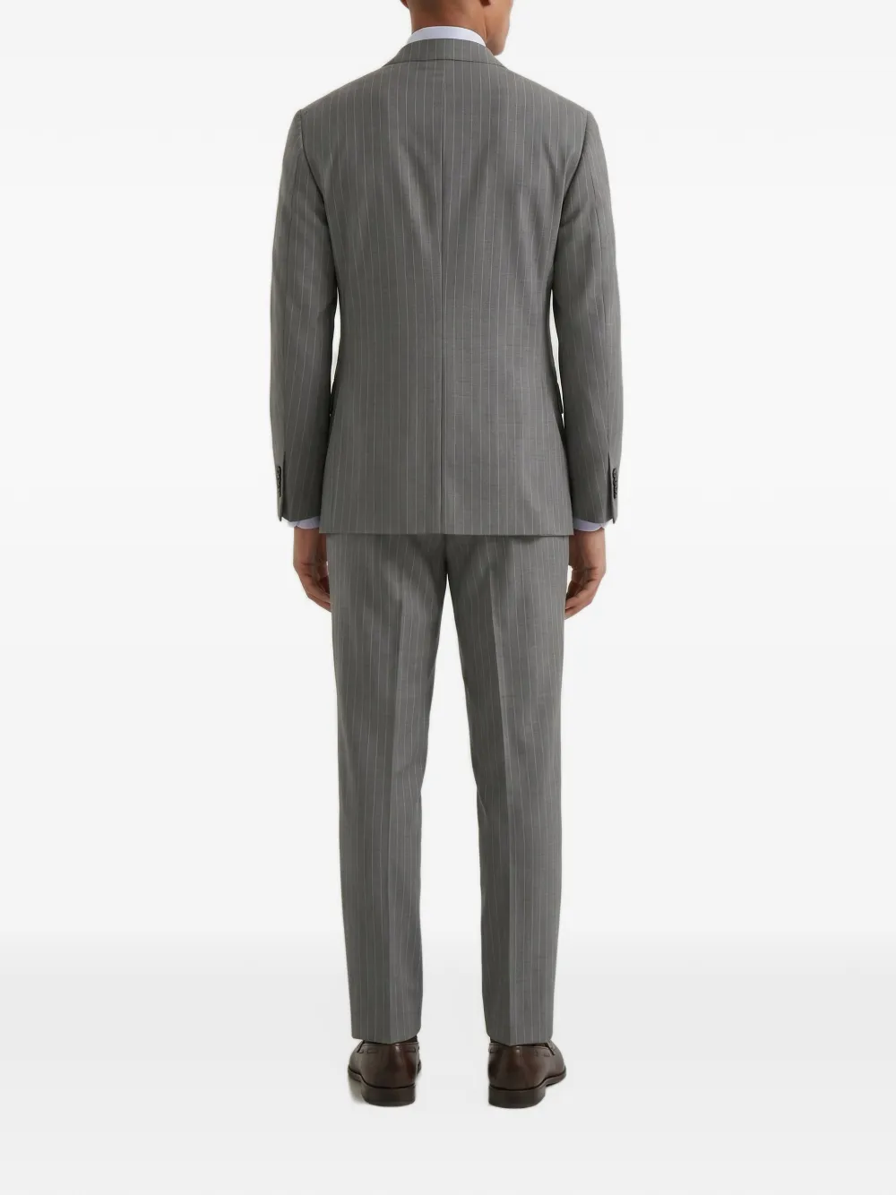 Brunello Cucinelli pinstripe-pattern tailored suit Grijs