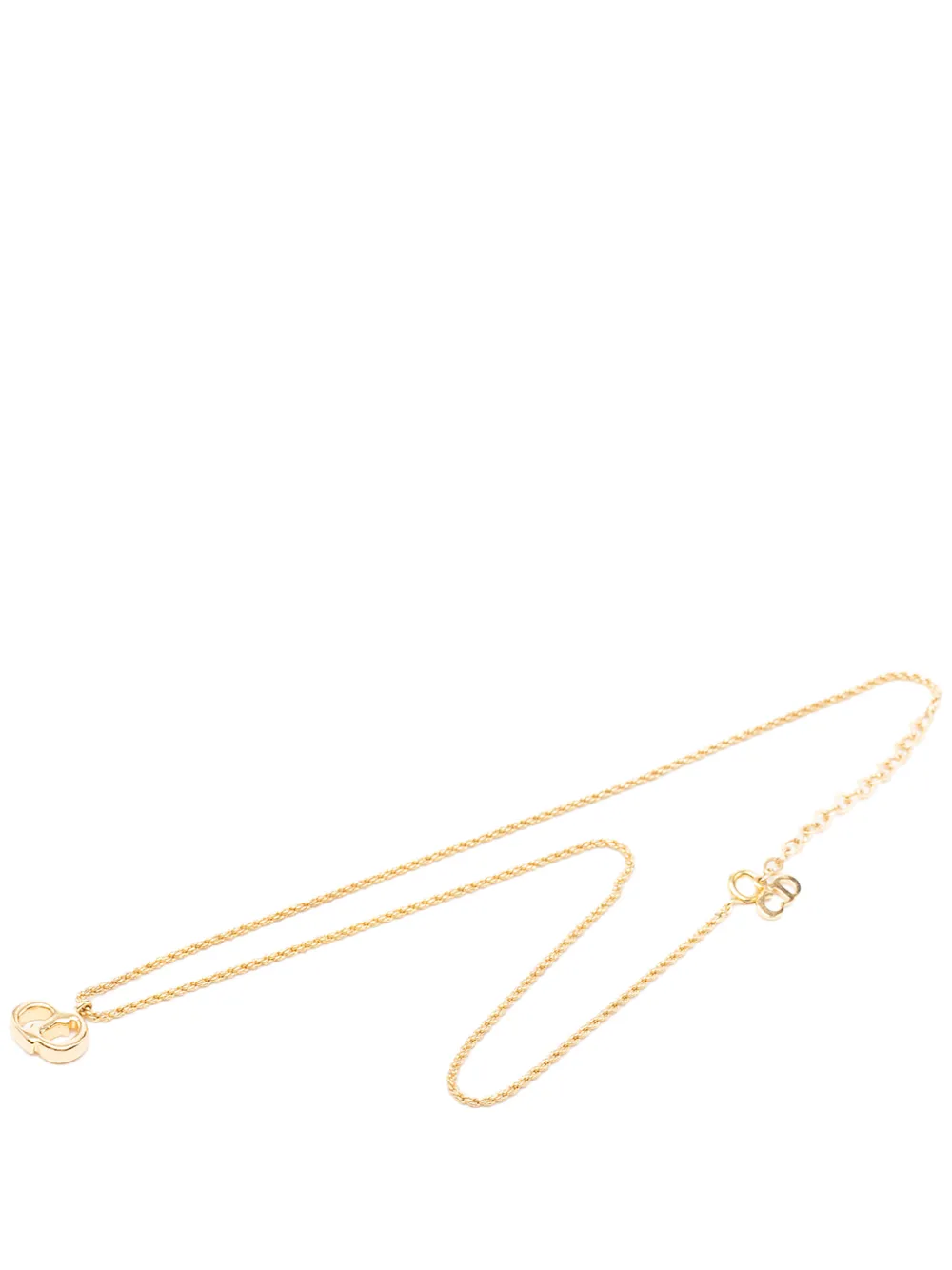 Christian Dior Pre-Owned 20th Century Gold Plated CD Logo Pendant Necklace costume necklace - Oro