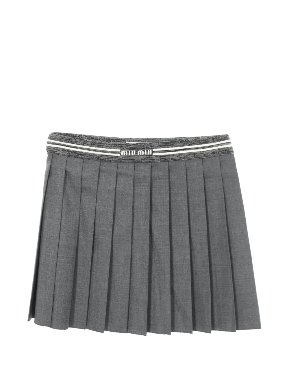 Miu Miu Pre-Owned Minigonna plissettata anni 2010 - Grigio