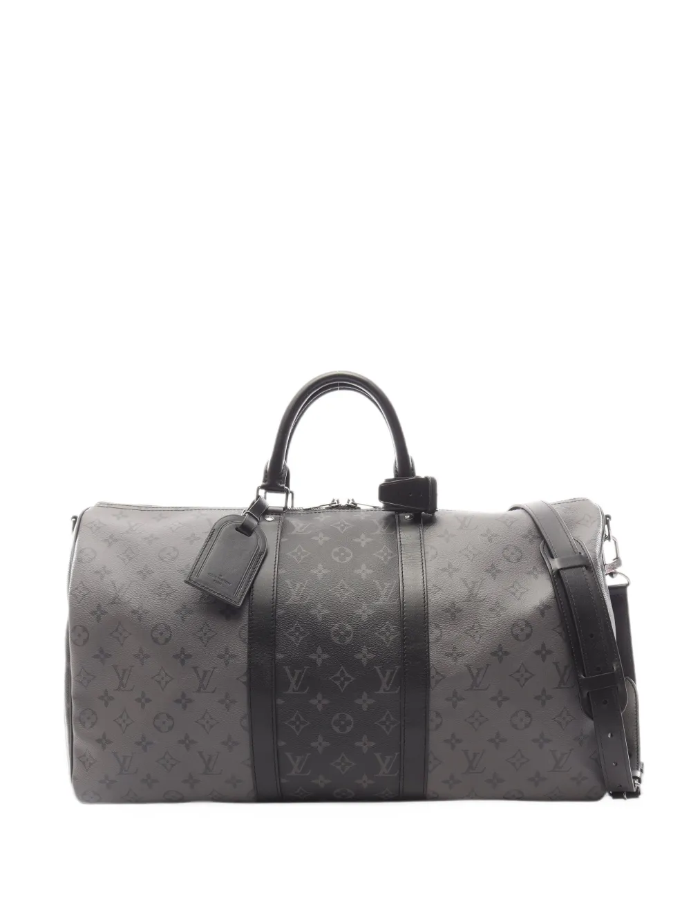 Louis Vuitton Pre-Owned 2020 50 Keepall Bandouliere Monogram Eclipse Boston bag - Black