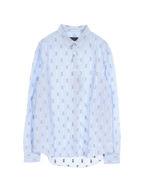 Louis Vuitton Pre-Owned camisa con logo bordado y motivo de rayas 2010