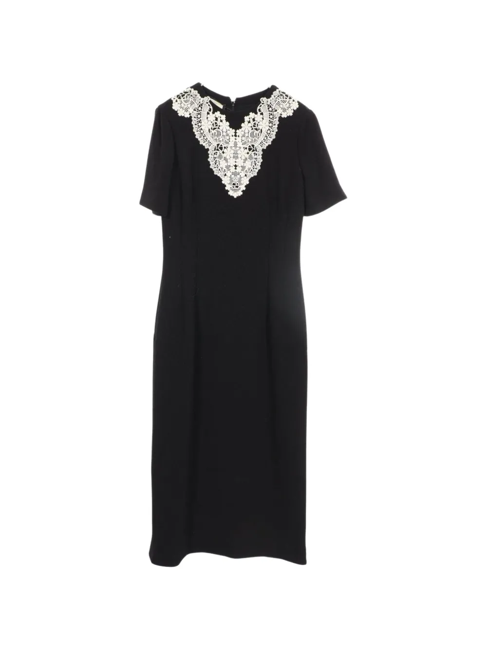 Gucci Pre-Owned 2010s lace-detail midi dress - Nero
