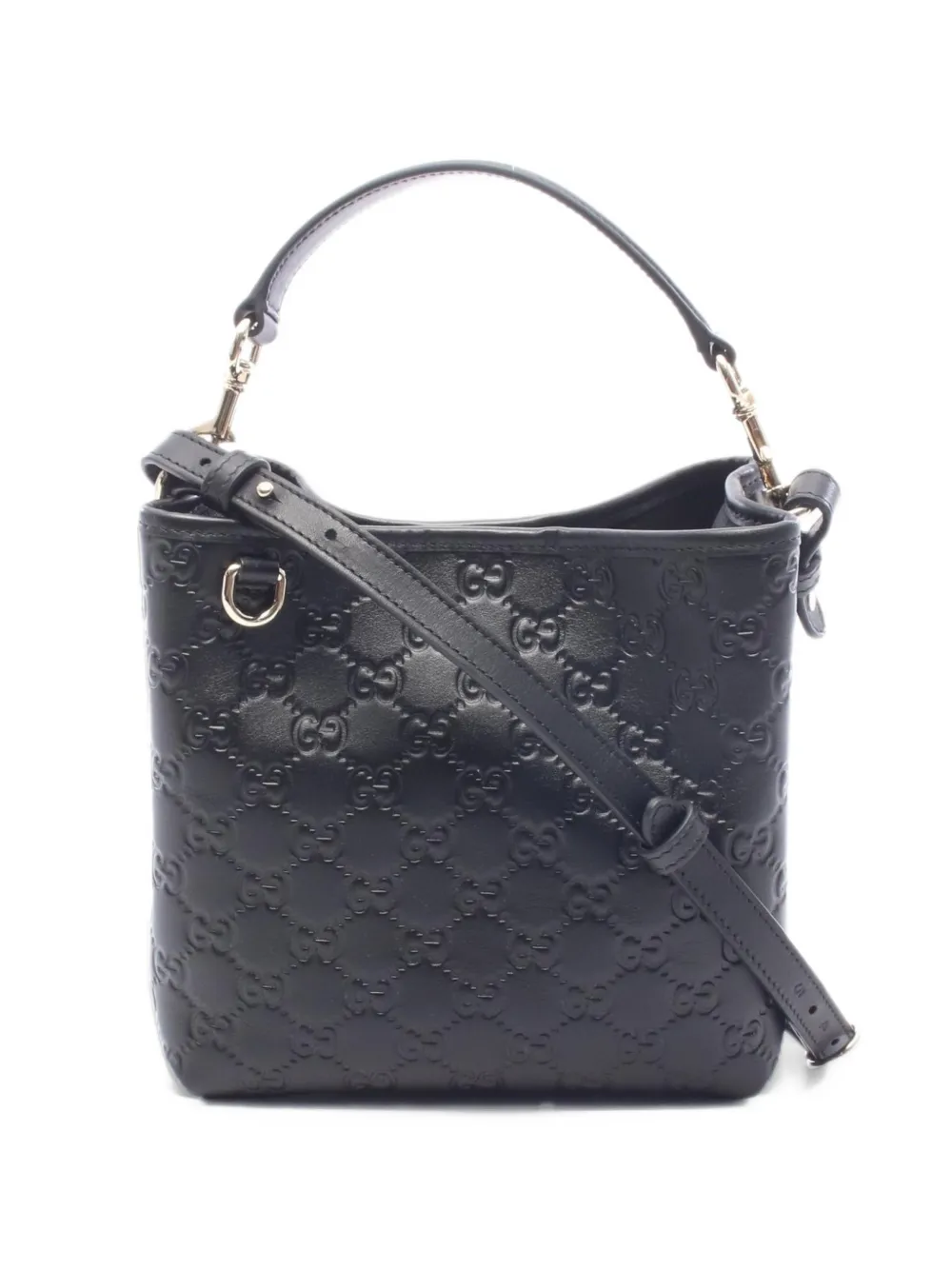 Gucci Pre-Owned small GG Emblem bucket bag - Black