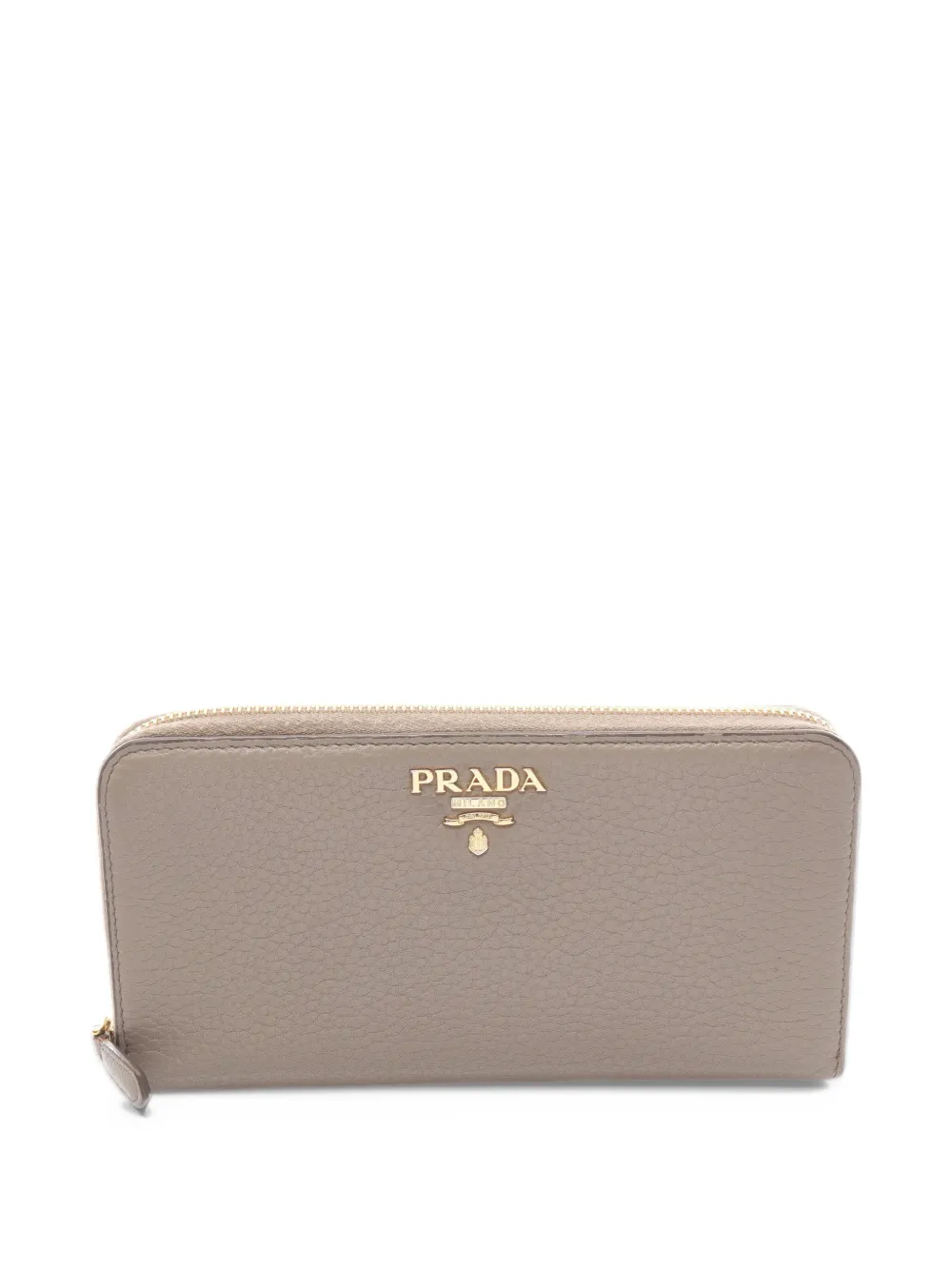 Prada Pre-Owned 2000s round-zip leather wallet - Grigio