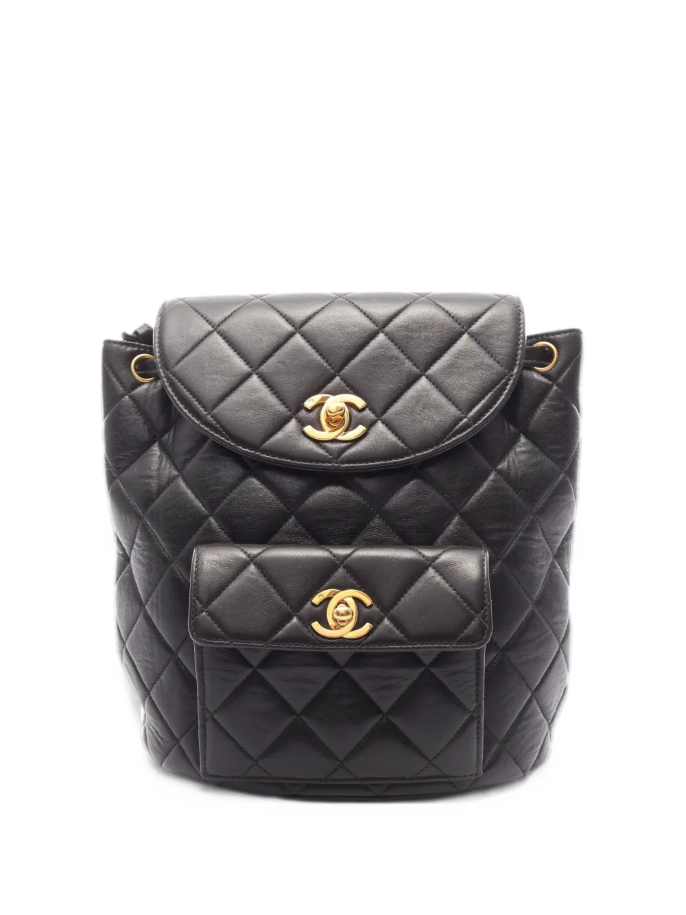CHANEL Pre-Owned 1994-1996 Matelassé CC turn-lock backpack - Nero