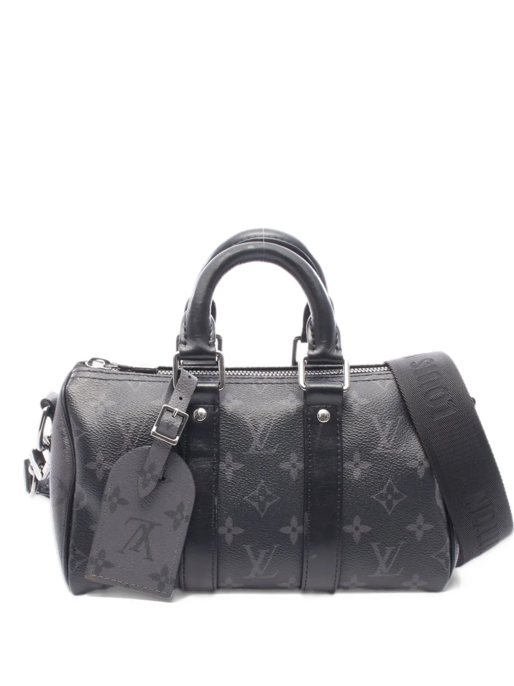 Louis Vuitton Pre-Owned 25 Keepall Bandoulière Monogram Eclipse tote bag - Black