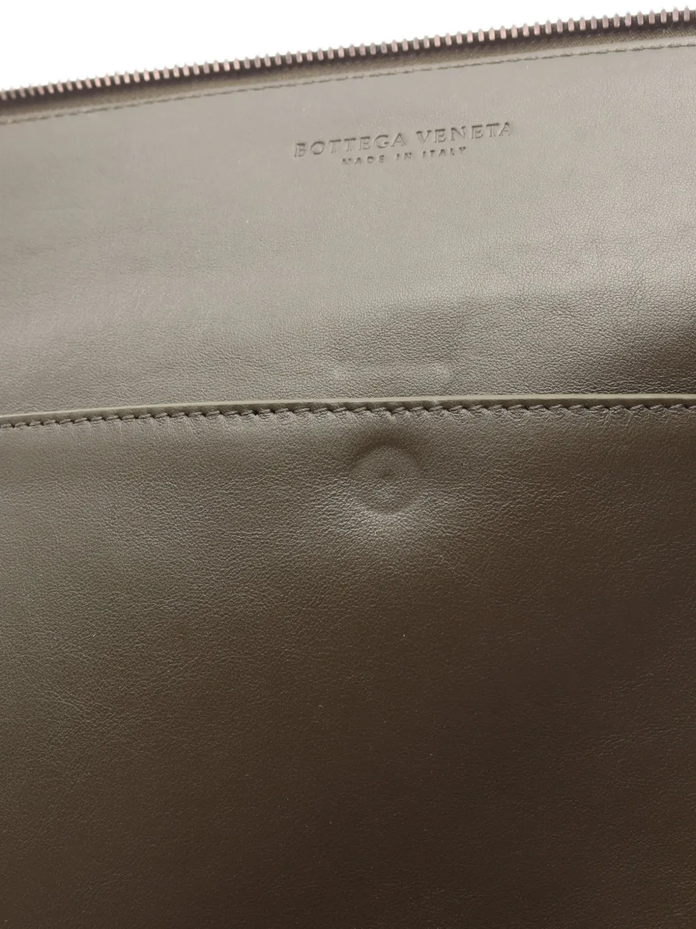 Bottega Veneta Pre-Owned 2010s panelled leather clutch bag Groen