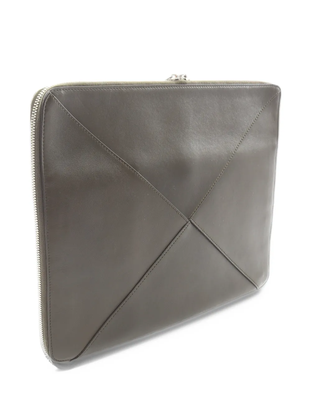 Bottega Veneta Pre-Owned 2010s panelled leather clutch bag Groen