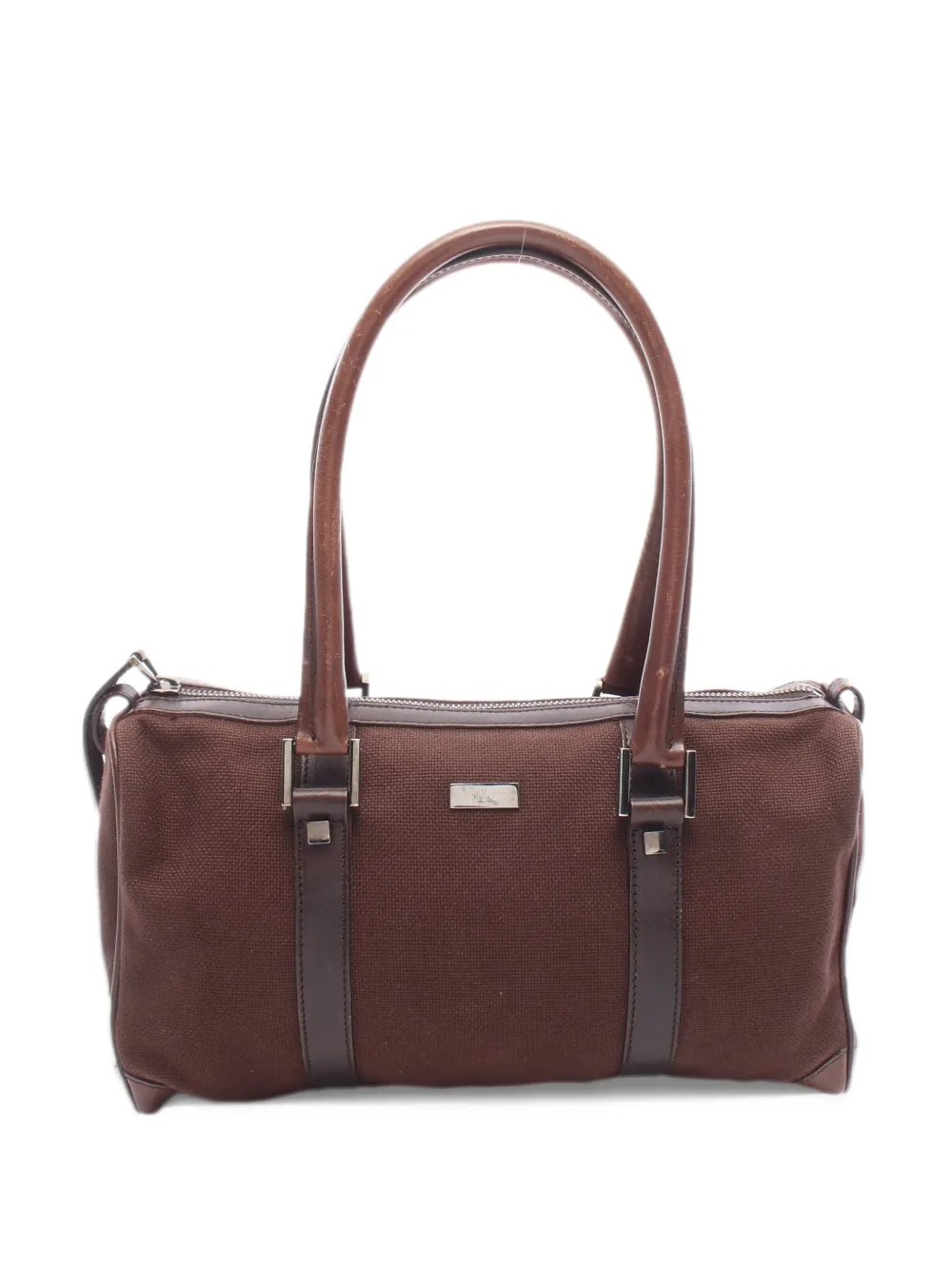 Pre-owned Gucci 2000s Canvas Tote Bag In Brown
