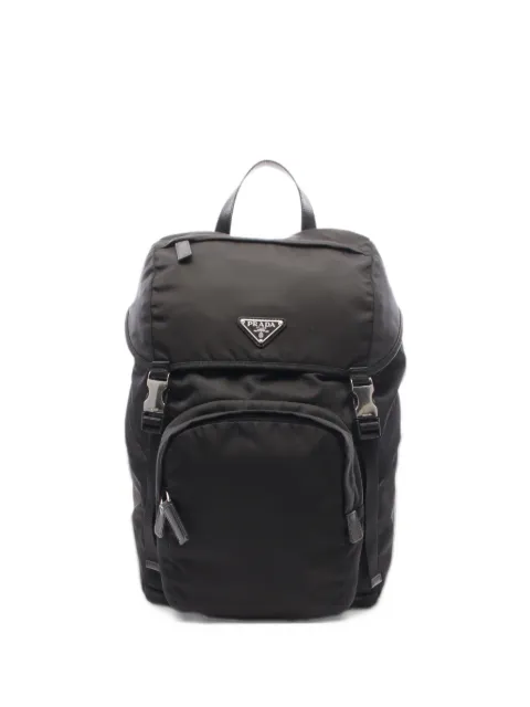 Prada Pre-Owned 2010s triangle-plaque backpack