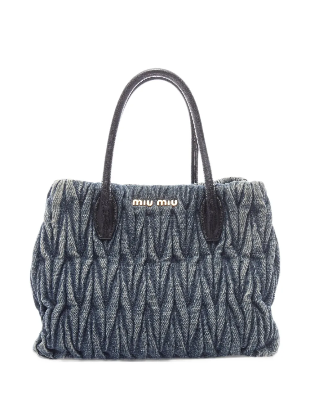 Miu Miu Pre-Owned 2000s Matelassé tote bag - Blu