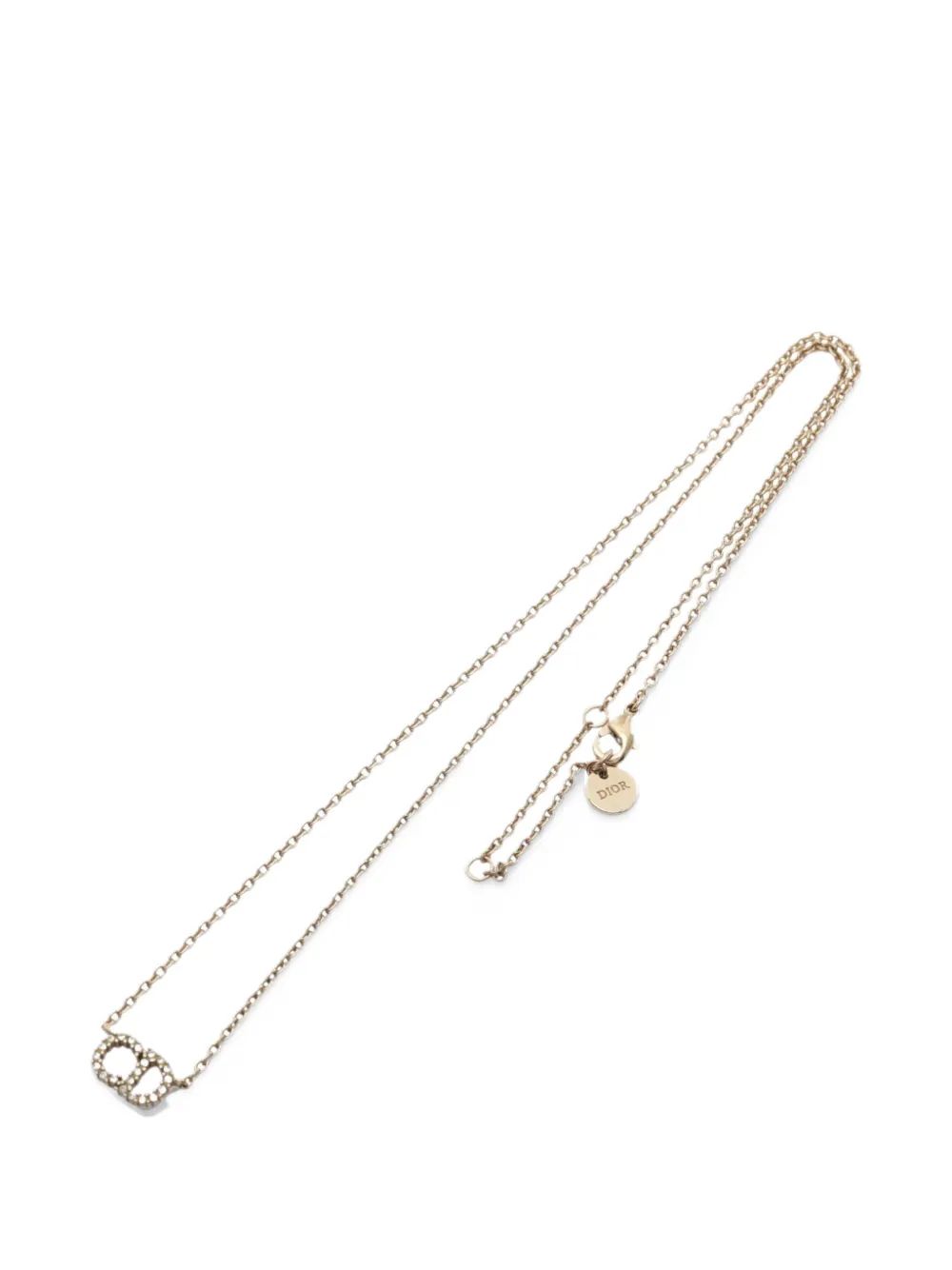 Christian Dior Pre-Owned Collana Clair D Lune con strass anni 2000 - Oro