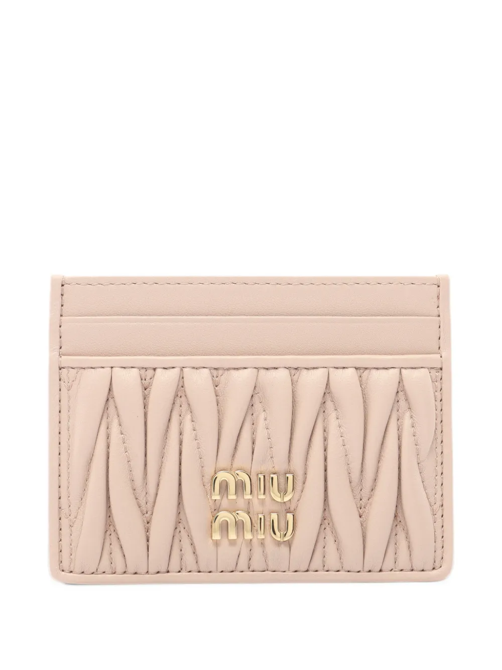 Miu Miu Pre-Owned Matelassé card case - Toni neutri