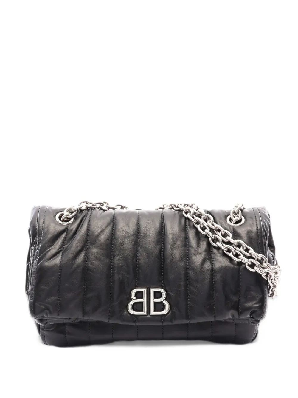 Balenciaga Pre-Owned 2010s small Monaco quilted chain shoulder bag - Black