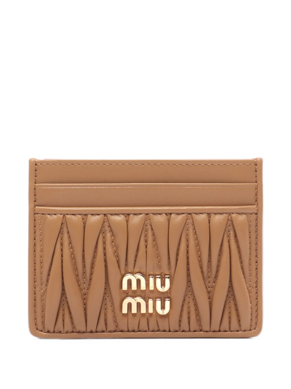 Miu Miu Pre-Owned 2020s Matelassé card case - Toni neutri