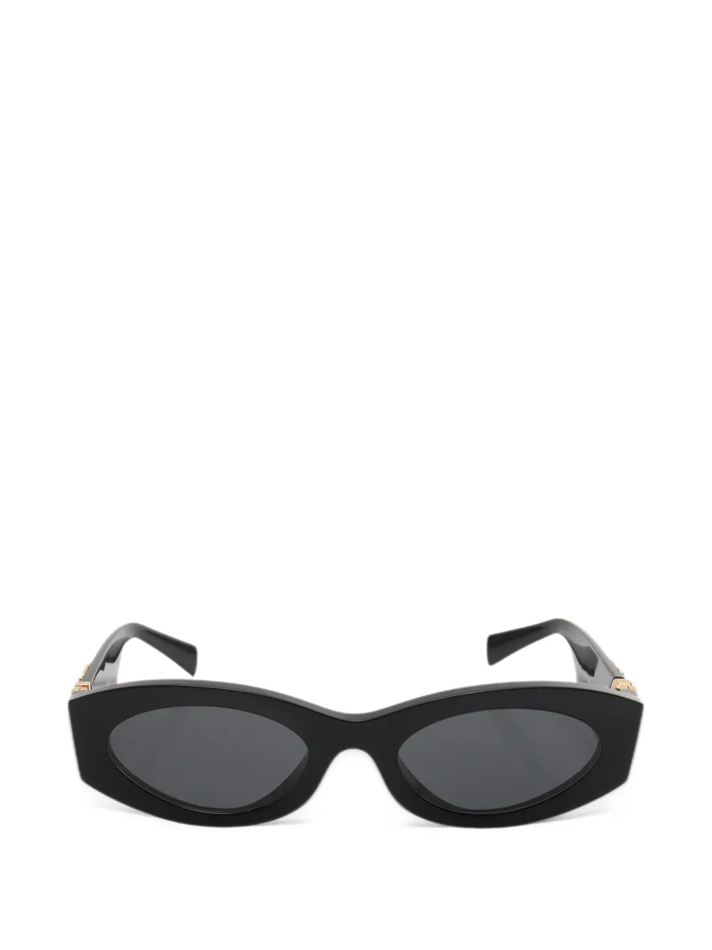 Miu Miu Pre-Owned 2010s Glimpse oval-frame sunglasses - Nero