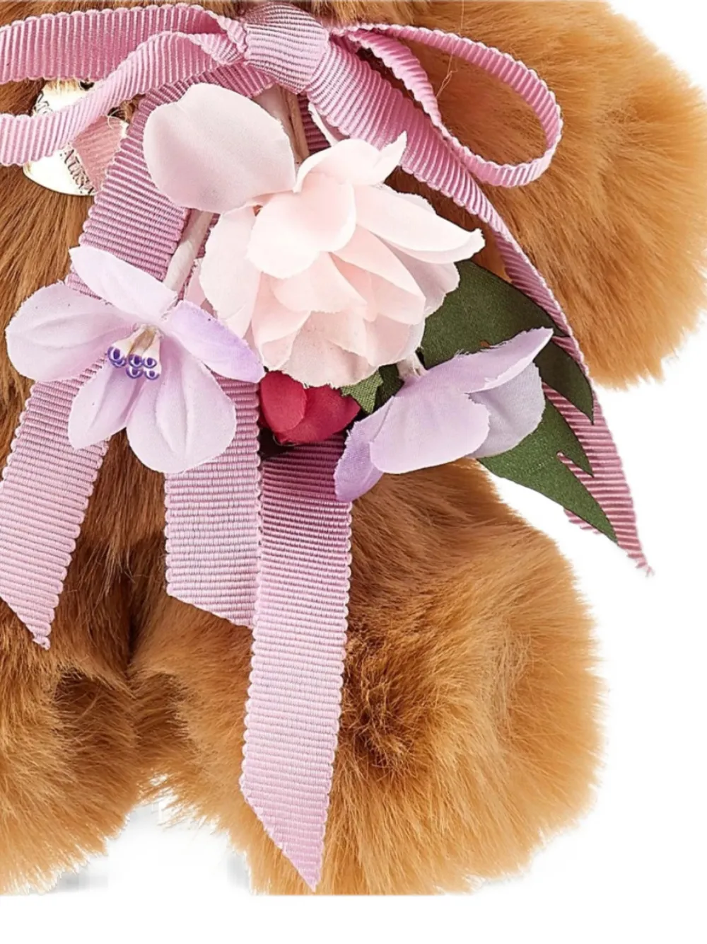 Monnalisa floral-embellished teddy bear keychain Bruin