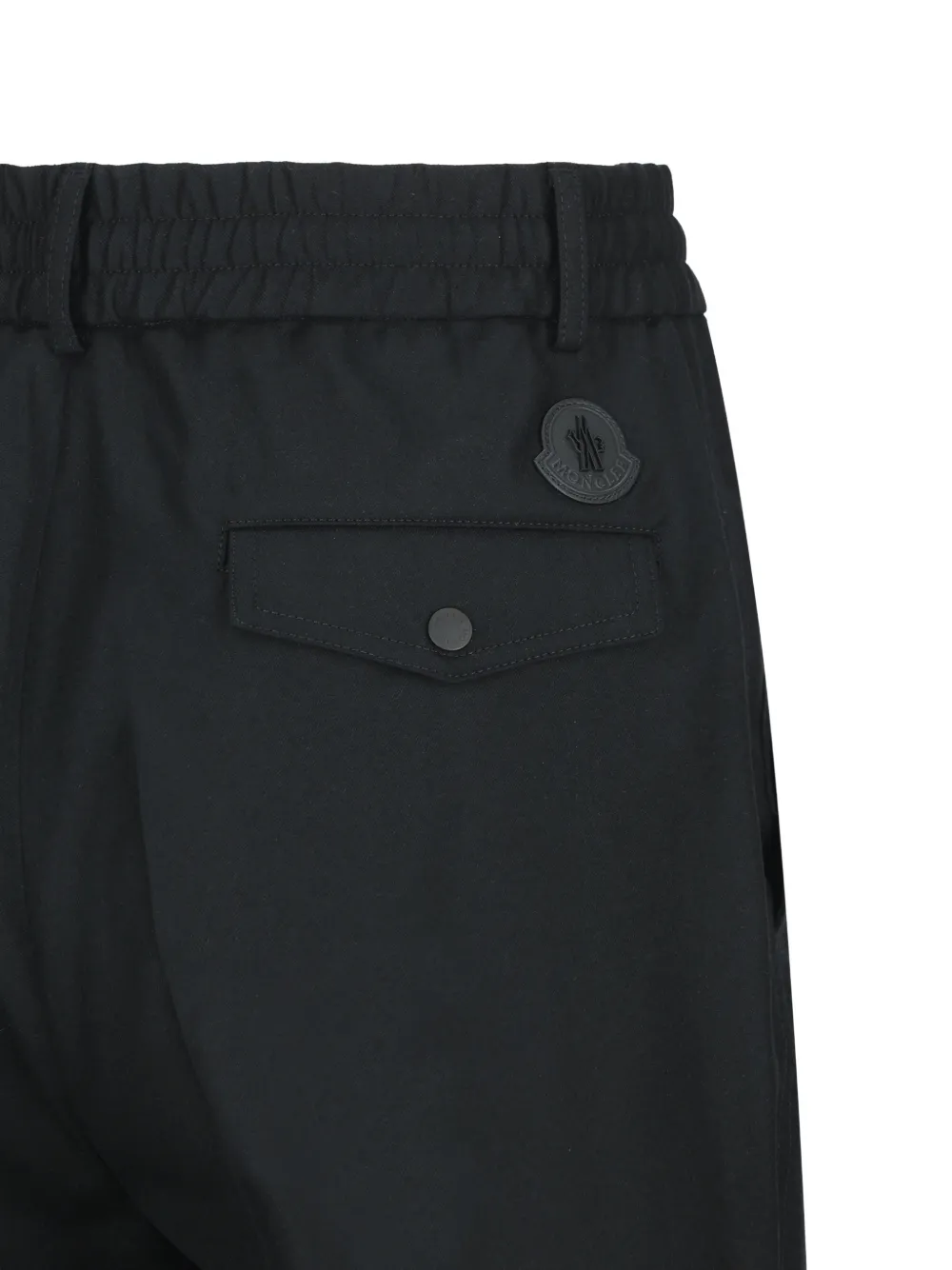 Moncler drawstring virgin-wool trousers Zwart