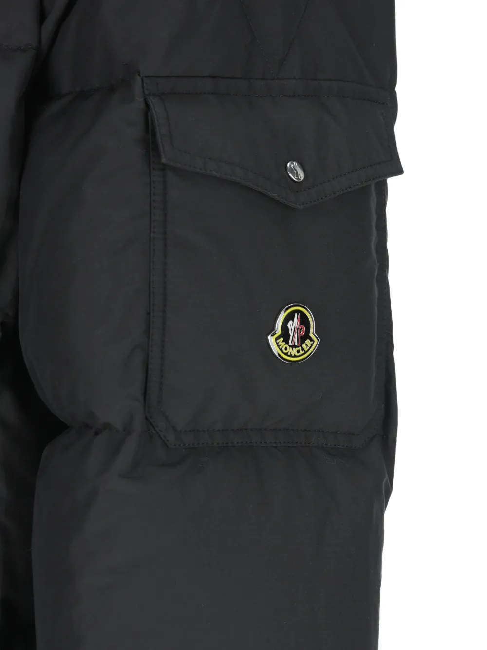Moncler Himalaya hooded short down jacket Zwart