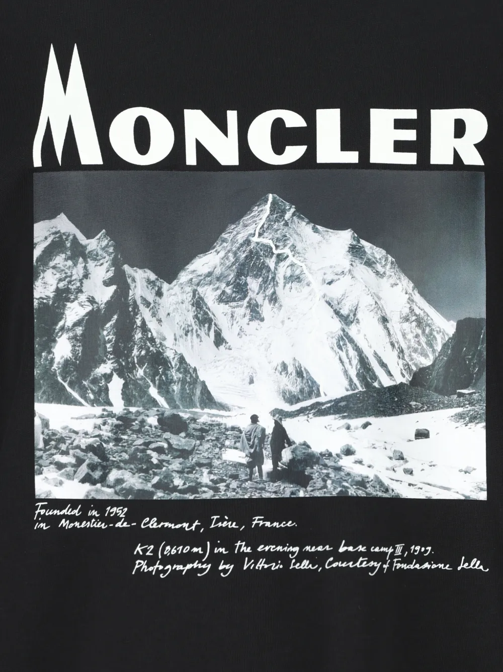 Moncler K2 print short-sleeve cotton-jersey t-shirt Zwart