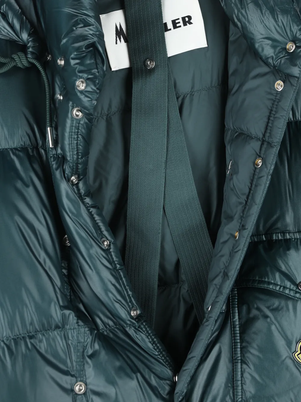 Moncler Karakorum hooded short down jacket Groen