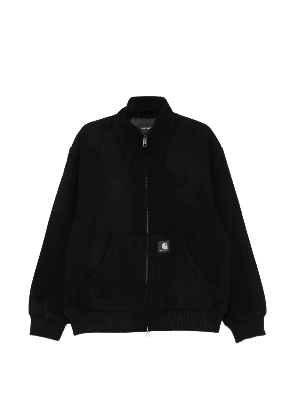 Carhartt WIP Atoka logo-patch zip-up jacket Zwart