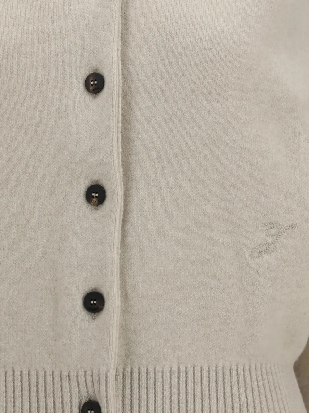 Jacquemus The Pelota stand-collar cardigan Beige