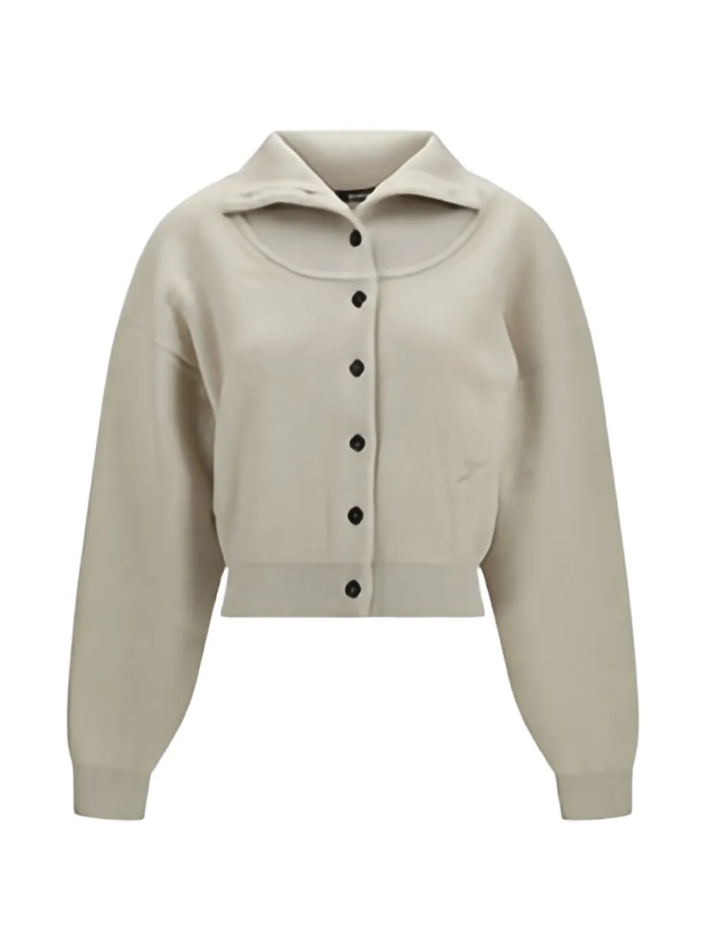 Jacquemus The Pelota stand-collar cardigan Beige