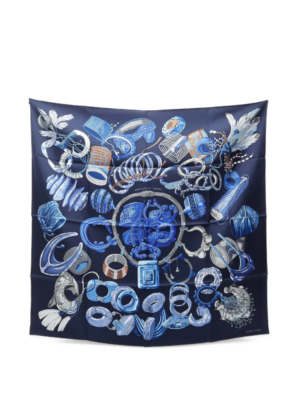 Hermès Pre-Owned 2020 Bracelets de Lumière Carré 90 scarf - Blu