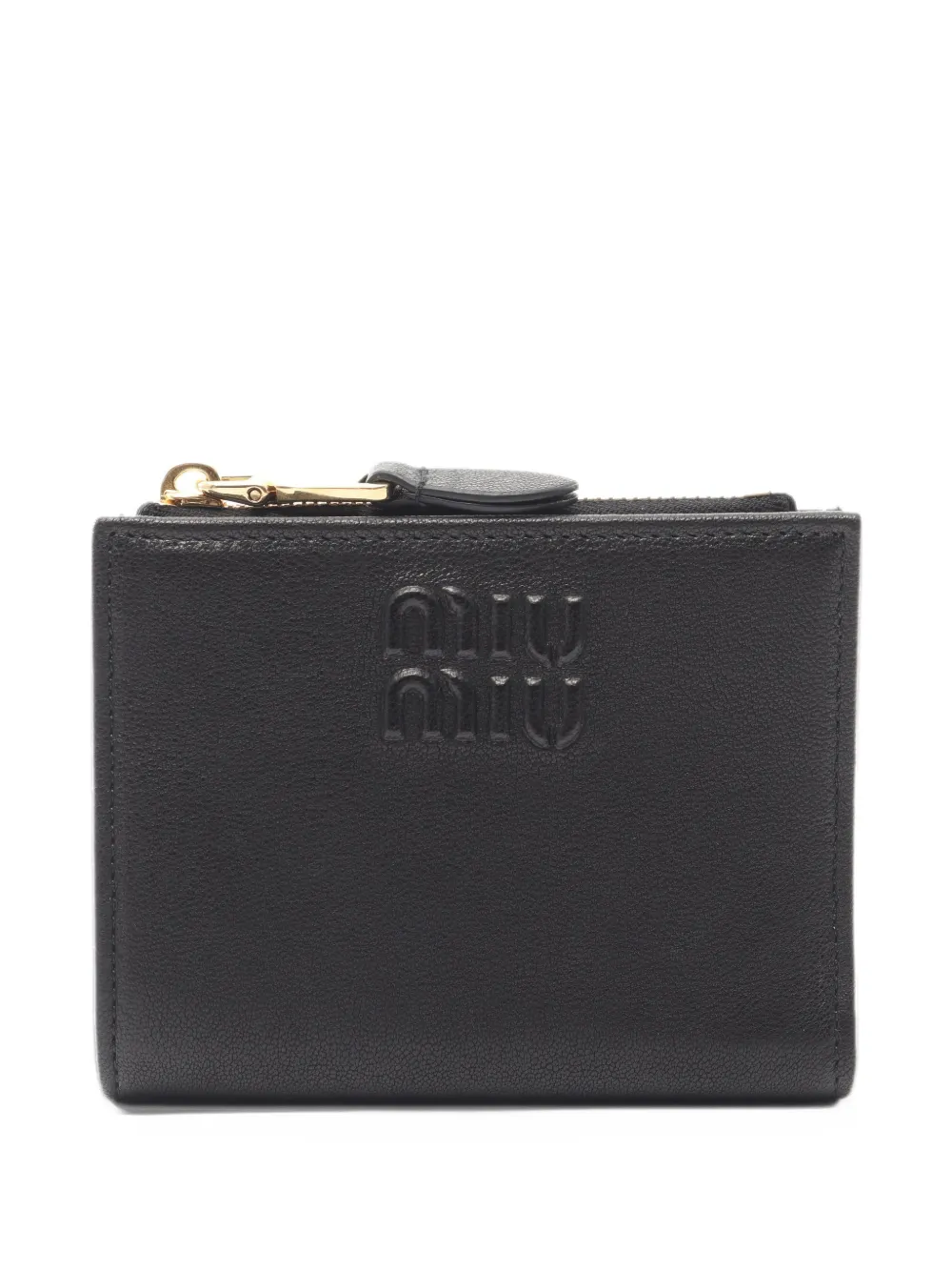 Miu Miu Pre-Owned embossed logo bi-fold wallet - Nero