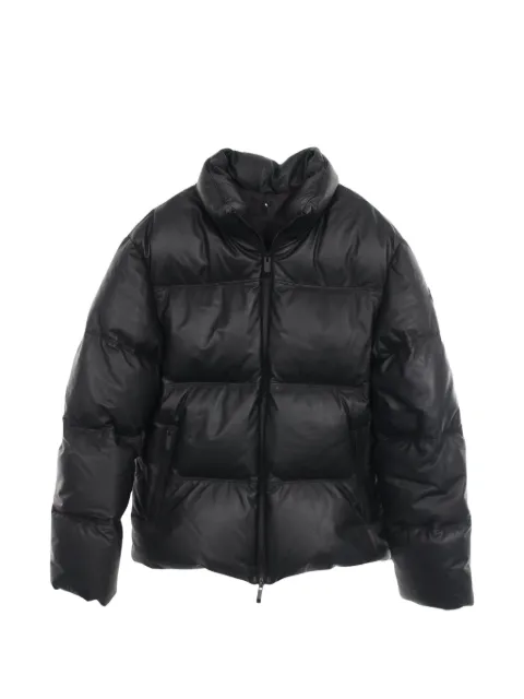 Moncler 2010s Ligont leather down jacket