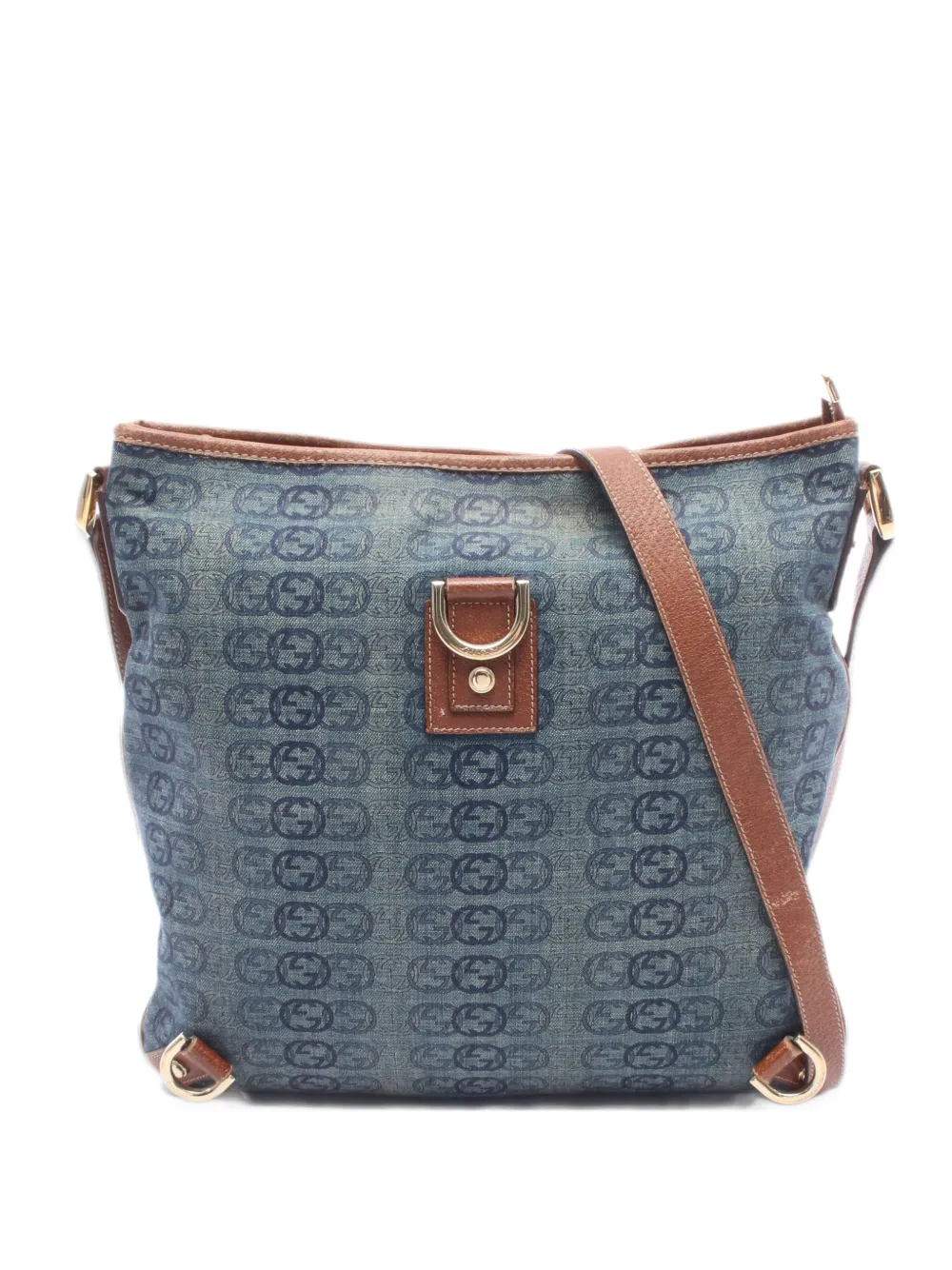 Gucci Pre-Owned 2000s Abby GG denim shoulder bag - Blu