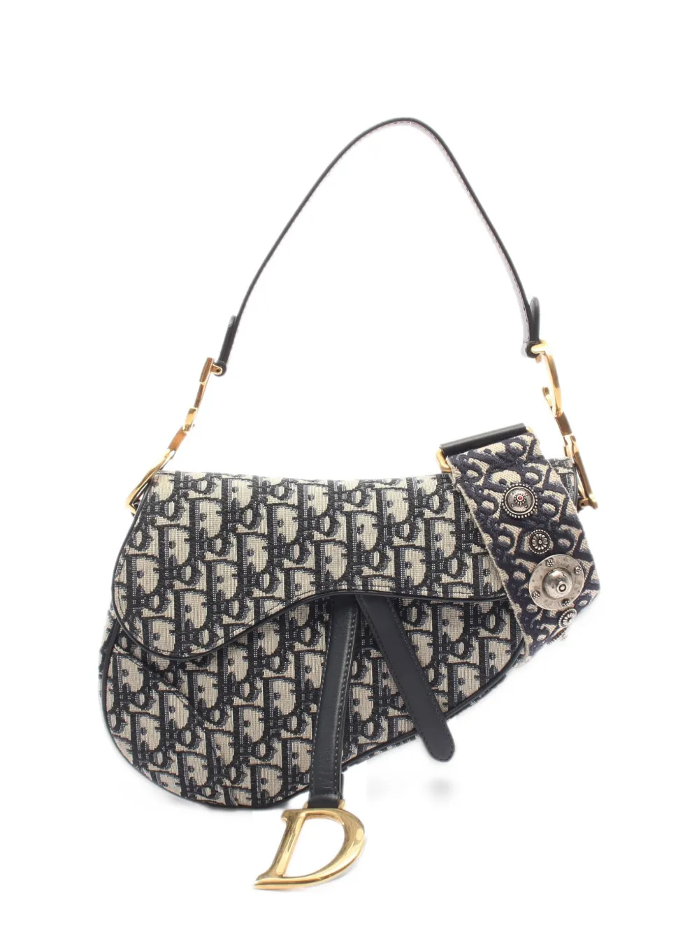 Christian Dior Pre-Owned 2010s Saddle Oblique shoulder bag - Blu