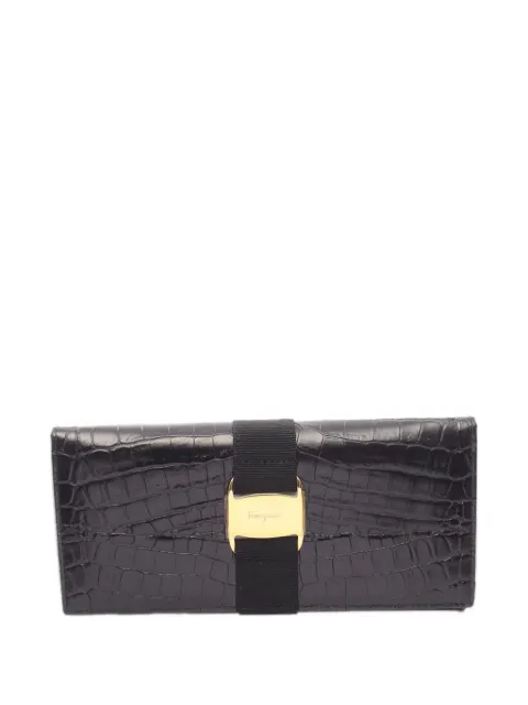 Ferragamo Pre-Owned cartera Vara con efecto de piel de cocodrilo en relieve 2010