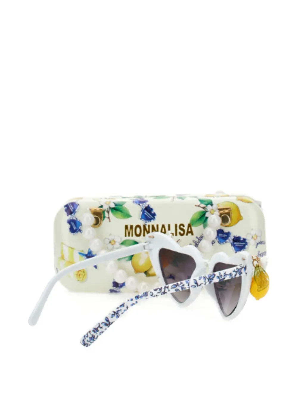 Monnalisa floral-print heart-frame sunglasses Wit