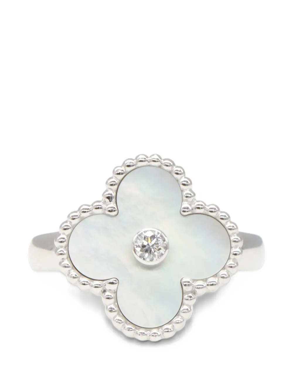 Van Cleef & Arpels Pre-Owned 2010s Vintage Alhambra diamond ring - Silver