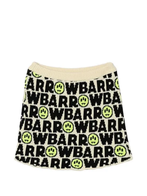 Barrow kids logo-intarsia knitted skirt