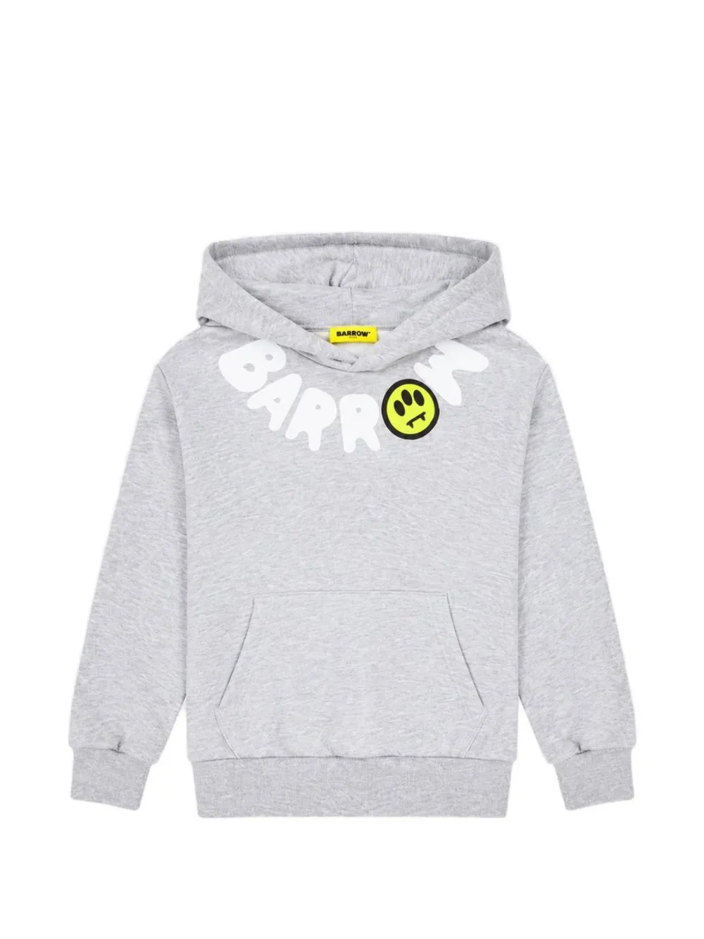 Barrow kids logo-print cotton hoodie - Grigio