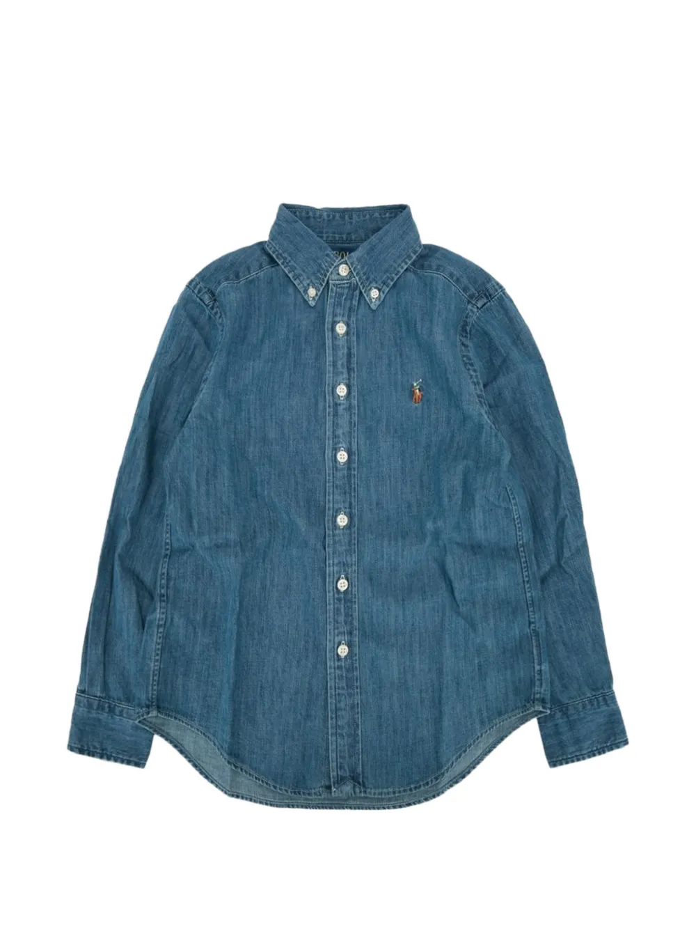 POLO RALPH LAUREN KIDS button-down denim shirt - Blu