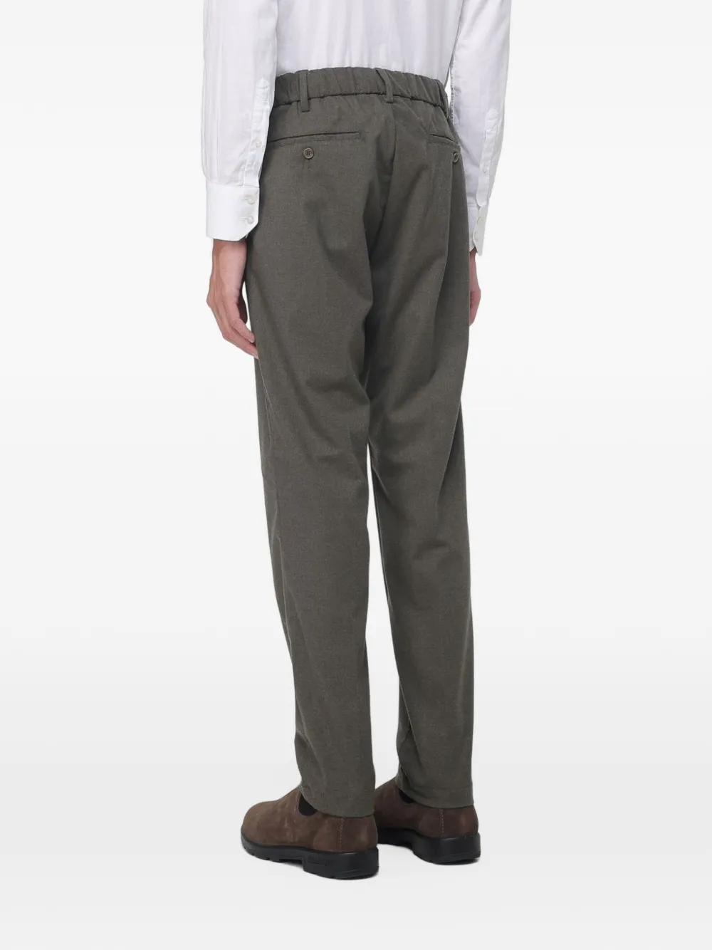Myths Broek met trekkoordtaille Groen