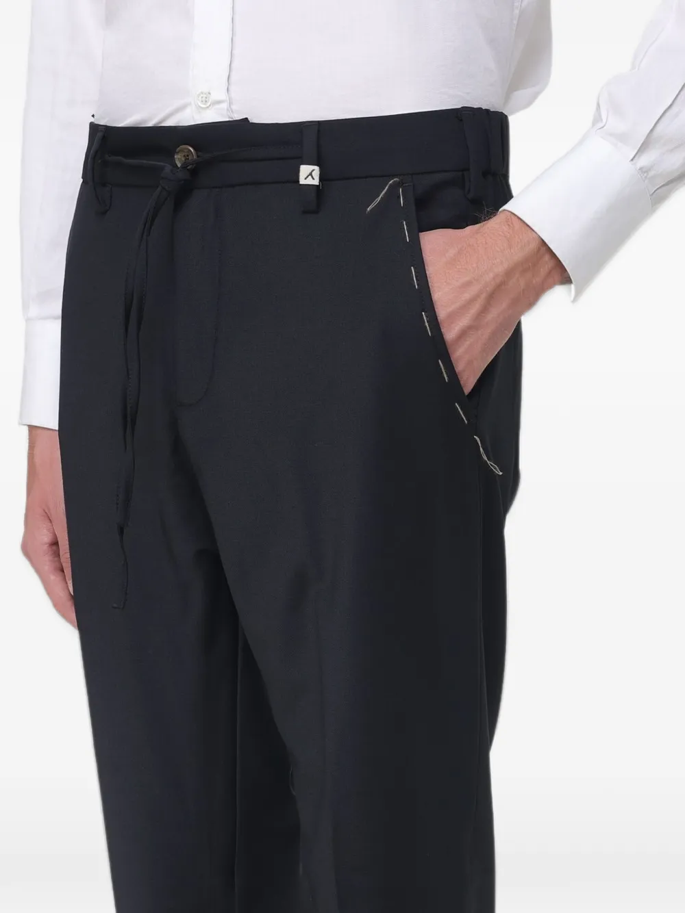 Myths Broek met geperste plooi Zwart