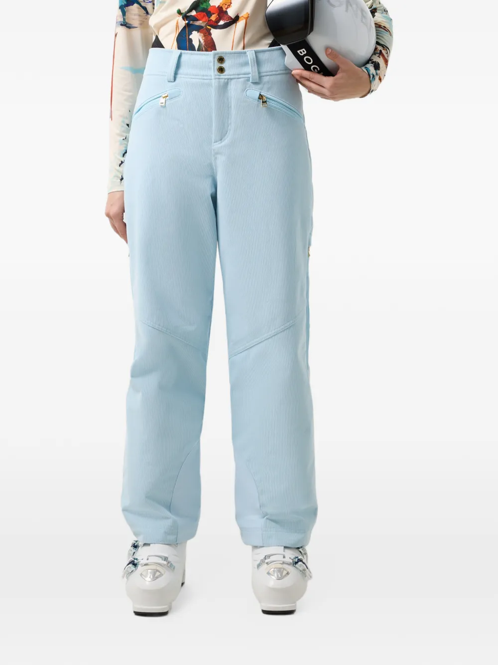 BOGNER Lenie skibroek met ribfluwelen effect Blauw
