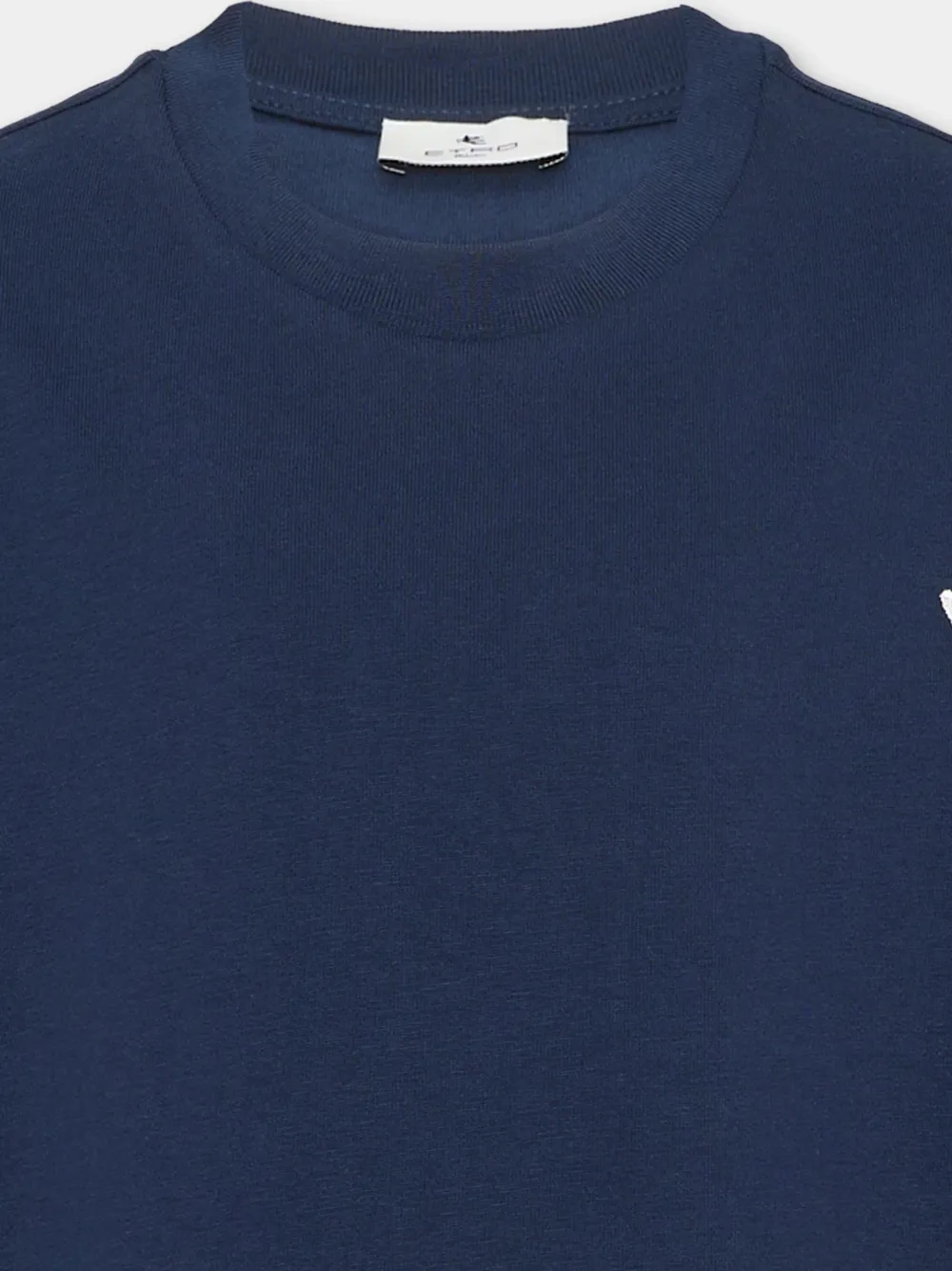 ETRO KIDS Pegaso-embroidered T-shirt Blauw