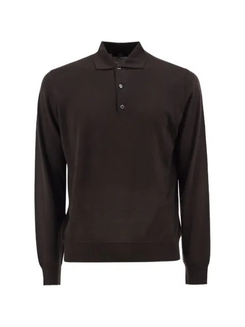 ALPHA STUDIO merino wool knitted polo shirt