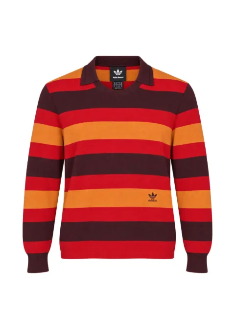 Wales Bonner x Adidas striped polo-collar sweater