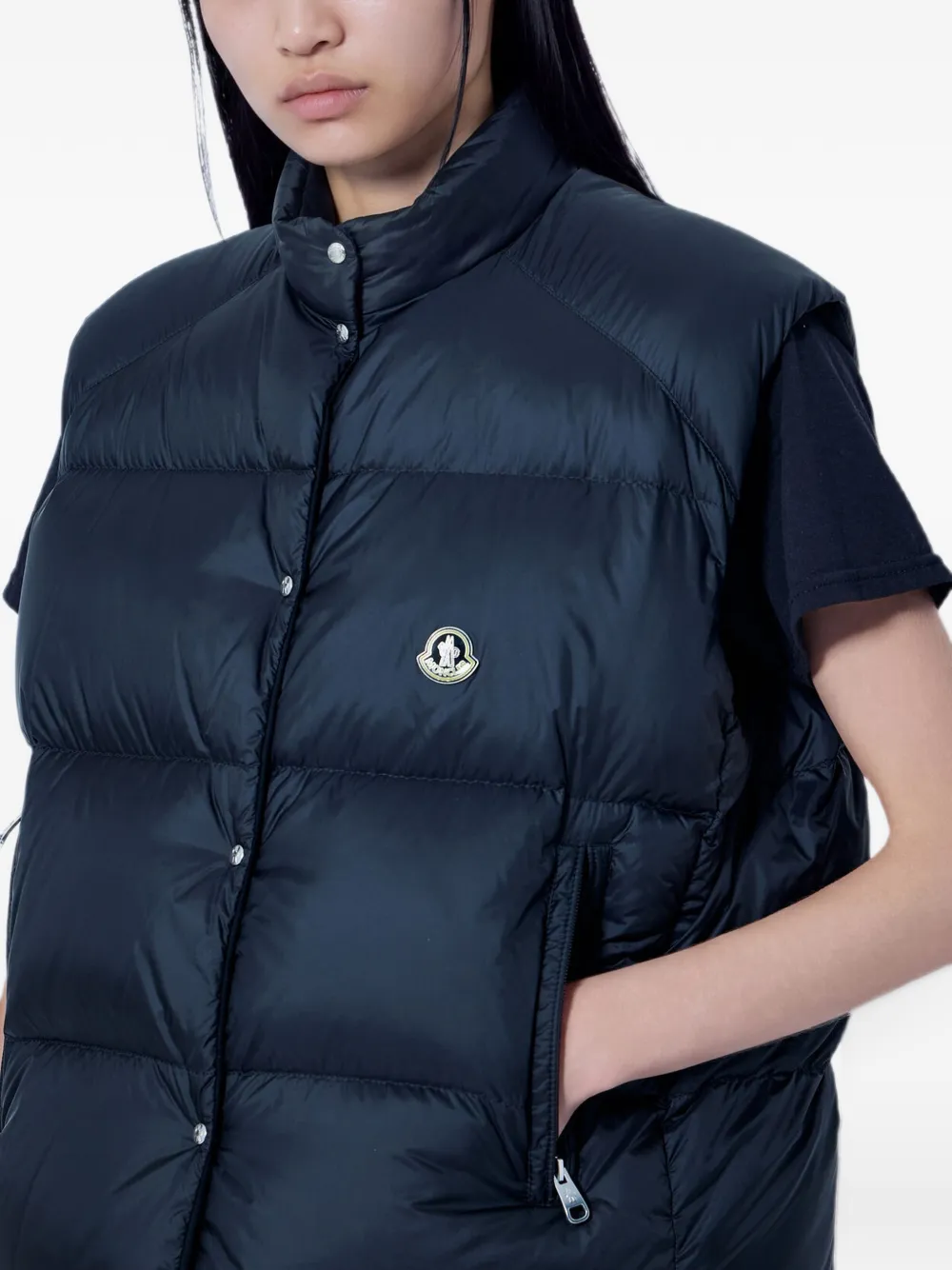 Moncler Tibb reversible down gilet Zwart