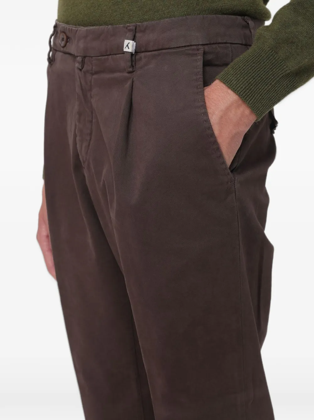 Myths Straight broek met plooien Bruin