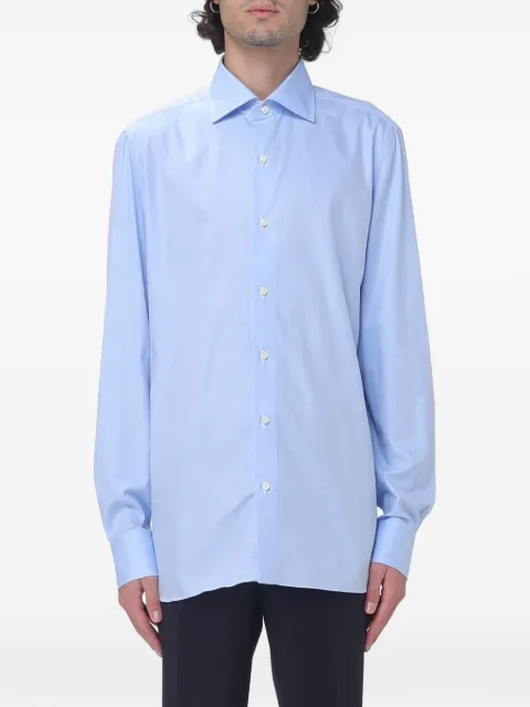 Luigi Borrelli spread-collar button-down shirt