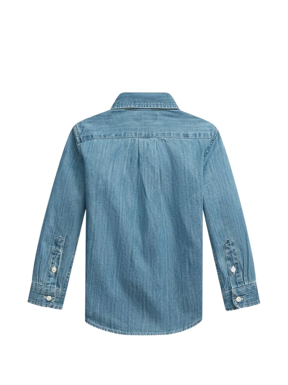 POLO RALPH LAUREN KIDS cotton denim shirt Blauw