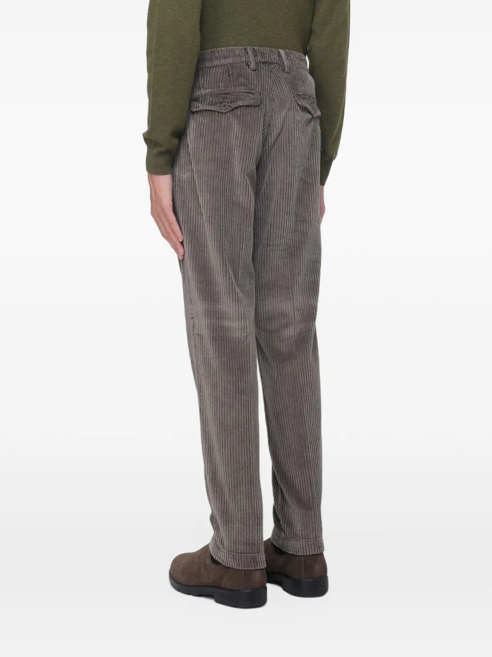 Myths pleated corduroy trousers Grijs